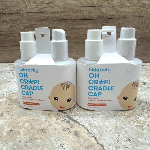 2X Frida Baby Oh Cr*p! Cradle Cap Scalp Mask & Leave-In Conditioner Spray New - Picture 1 of 10